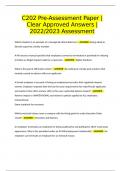 C202 Pre-Assessment Paper |Clear Approved Answers | 2022/2023 Assessment