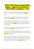 WGU C202 Exam preparation paper (PACKAGE DEAL) | Approved Answers |2022/2023| Chapters 1-14|