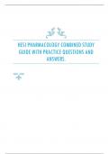 HESI Pharmacology Combined Study Guide with Practice Questions and Answers.