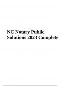 NC Notary Public Exam Questions With Correct Answers Latest Update 2023/2024