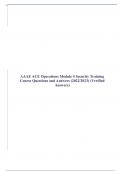 AAAE ACE Operations Module 1 - 4 Security Training Course Exam Bundle Pack Questions and Answers (2022/2023) (Verified Bundle)