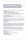 Instrument Oral Exam Questions (Preparation for Instrument Rating Checkride) With Correct Answers.