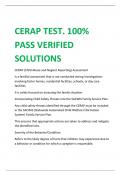 CERAP TEST. 100%  PASS VERIFIED  SOLUTIONS