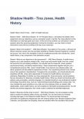 Shadow Health - Tina Jones, Health History Questions & Answers 2023 ( A+ GRADED 100% VERIFIED)