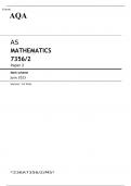 AQA AS MATHEMATICS PAPER 2 JUNE 2023 MARK SCHEME