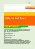 HESI CAT Latest 2023-2024 /Complete Questions With Verified Answers Rated (A+)