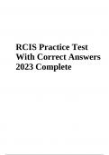 RCIS Exam Questions With Correct Answers | Latest Update 2024/2025 (GRADED) & RCIS Exam Questions With Answers Latest Updated 2024-2025 (Verified Answers Graded A+)