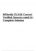 Florida TLSAE Exam Questions With Correct Answers | Latest 2023/2024 O(GRADED A+)