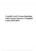 CrossFit Coach Level 1 Exam Questions and Answers Latest Update 2024 & Crossfit Level 1 Exam Questions with Correct Answers Latest Update 2024-2025 (GRADED A+)