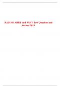 RAD 101 ARRT and ASRT Test Question and Answer 2023.