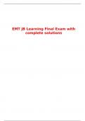 EMT JB Learning Final Exam with complete solutions