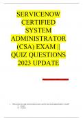 SERVICE NOW CERTIFIED SYSTEM ADMINISTRATOR (CSA) EXAM || QUIZ QUESTIONS 2023 UPDATE