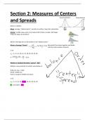 Section 2: Measures of Centers and Spreads