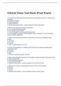 Clinical Chem Test Bank (Final Exam)