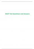 BCAT Test Questions and Answers