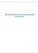 HESI Exit Final Real Exam Complete Q&A 2023 Latest update