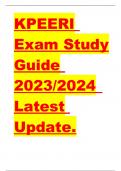 KPEERI Exam Study Guide 2023/2024 Latest Update