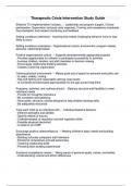 Therapeutic Crisis Intervention Study Guide