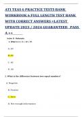 ATI TEAS 6 PRACTICE TESTS BANK WORKBOOK 6 FULL LENGTH TEST BANK WITH CORRECT ANSWERS =LATEST UPDATE 2023 / 2024 GUARANTEED PASS A ++