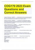 COG170 2023 Exam  Questions and  Correct Answers