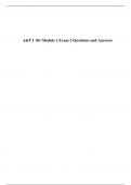  A&P 1 101 Module 2 Exam 2 Questions and Answers