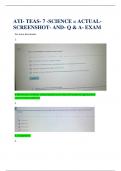 ATI- TEAS- 7 -SCIENCE = ACTUALSCREENSHOT- AND- Q & A- EXAM