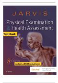 Test Bank Physical Examination and Health Assessment, 8th Edition by Carolyn Jarvis