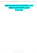 Reflective Questions Civility Mentor Civility and Patient Safety in the Clinical Environment.