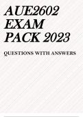 AUE2602 EXAM PACK 2023