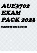 AUE3702 EXAM PACK 2023