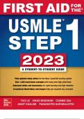 First Aid for the USMLE Step 1 2023: A Student-to-Student Guide 33rd Edition byTao Le, Vikas Bhushan, Connie Qiu, Caroline Coleman, and Kimberly Kalliano.  | Complete Download  