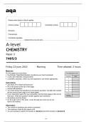 Aqa A level Chemistry 7405/3 June2023 Question Paper.