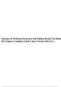 Anatomy of Orofacial Structures 9th Edition Brand Test Bank All Chapters Complete Guide Latest Version 2023 (A+).