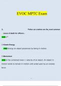 EVOC MPTC Exam Questions and Answers (2023 / 2024) (Verified Answers)