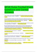 NFHS Rules Football Exam Questions and Correct Answers