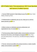 APCO Telecommunicator Test questions and answers Latest 2023 - 2024 100% correct answers