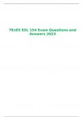 TExES ESL 154 Exam Questions and Answers 2023