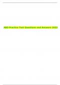 ABO Practice Test Questions and Answers 2023