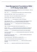  Data Management Foundations WGU C175 Study Guide 2023