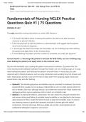 Fundamentals of Nursing NCLEX Practice Questions Quiz #1 | 75 Questions and Answers