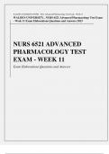 WALDEN UNIVERSITY_ NURS 6521 Advanced Pharmacology Test Exam  - Week 11 Exam Elaborations Questions and Answers 2023 Latest Verified Review 2023 Practice Questions and Answers for Exam Preparation, 100% Correct with Explanations, Highly Recommended, Downl