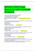 NCCHC CCHP Exam Questions with Complete Solutions 