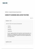 BUSINESS C720 Capacity Planning and Layout Factors Unit Exam