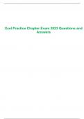 Xcel Practice Chapter Exam 2023 Questions and Answers