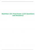 Nutrition 101 Final Exam {125 Questions and Answers}