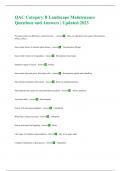 QAC Category B Landscape Maintenance Questions and Answers | Updated 2023