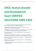 CPCE; Human Growth  and Development Exam VERIFIED  SOLUTIONS 100% PASS