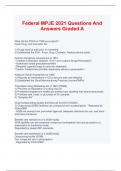 Federal MPJE 2021 Questions And Answers Graded A