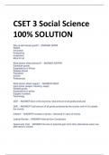 CSET 3 Social Science  100% SOLUTION/CSET 3 Social Science  100% SOLUTION