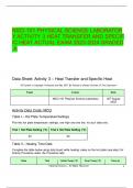 NSCI 101 PHYSICAL SCIENCE LABORATORY ACTIVITY 3 HEAT TRANSFER AND SPECIFIC HEAT